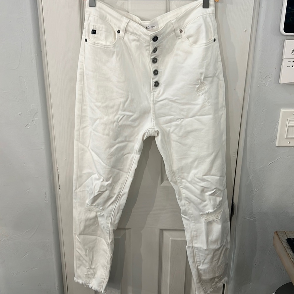 Kan Can white skinny jeans